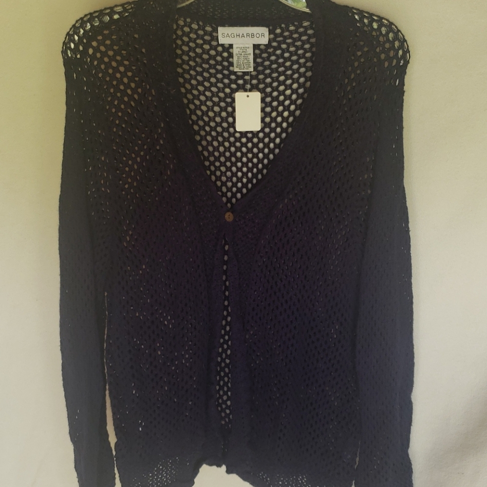 Sweater jacket wirh holes